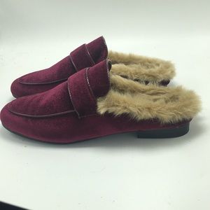 Steve Madden Kaden Mule Mauve Velvet Loafers